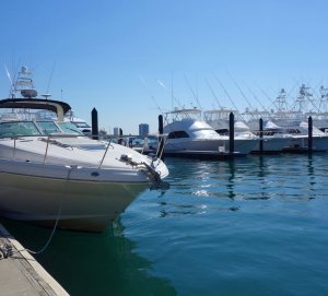 West,Palm,Beach,,Florida,-,March,21,,2018:,Sailboats,And WEST PALM BEACH, FLORIDA - MARCH 21, 2018: Sailboats and yachts at Sailfish Marina in Florida. Sailfish Marina Resort is a favorite docking in the Palm Beaches